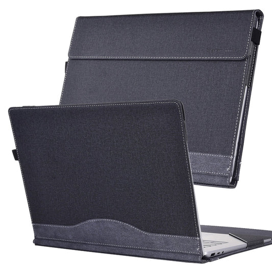 For Lenovo ThinkPad X1 Yoga Gen 5 Cloth Texture Laptop Leather Protective Case Black