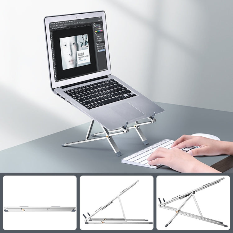 Oatsbasf Z02 Laptop Increasing Cooling Bracket Aluminum Alloy Desktop Adjustable Bracket Silver