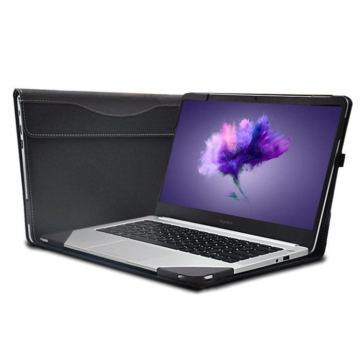 PU Leather Laptop Protective Case For Huawei Honor MagicBook Dark Gray