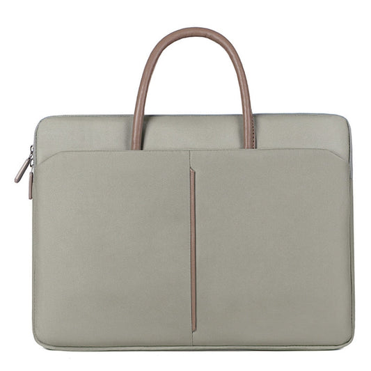 14 14 6 Inch Oxford Cloth Laptop Bag Mens Womens Briefcase with PU Handle Gray Green